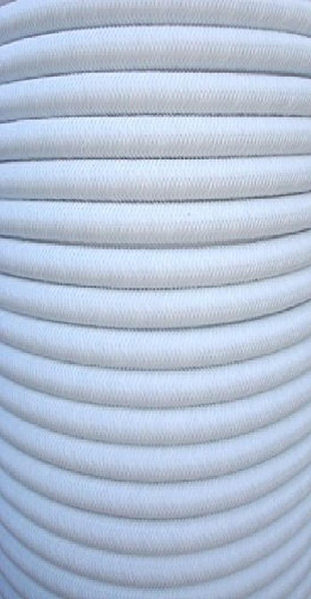 Expandertouw 20 m 10 mm - Wit Rubberen Spankabel voor Dekzeilen