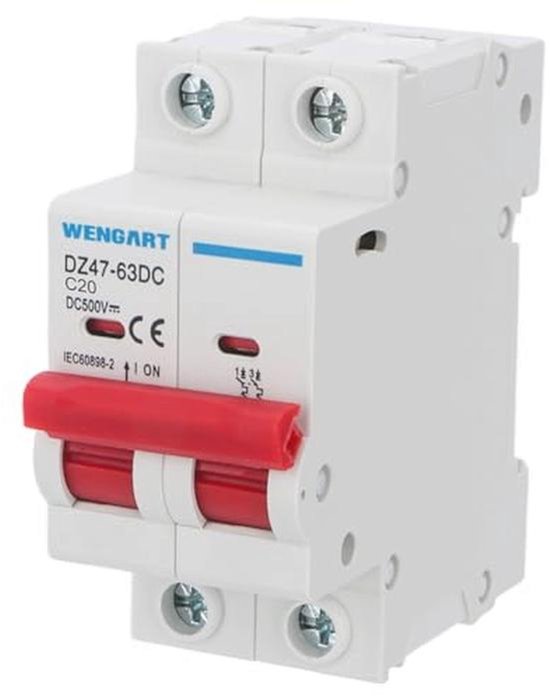 Pv Zekeringsautomaat DC 1000V 63A 2-polig DZ47-C63