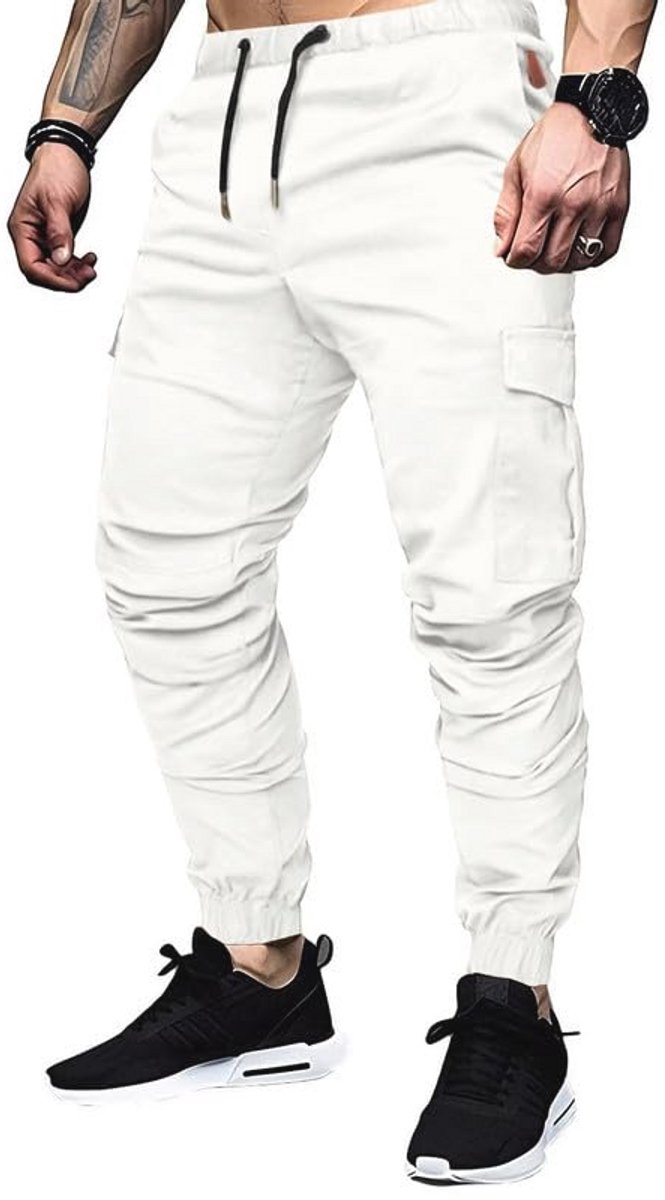 Cargo Broek voor Mannen met 6 Zakken - Moderne en Elastische Joggingbroek