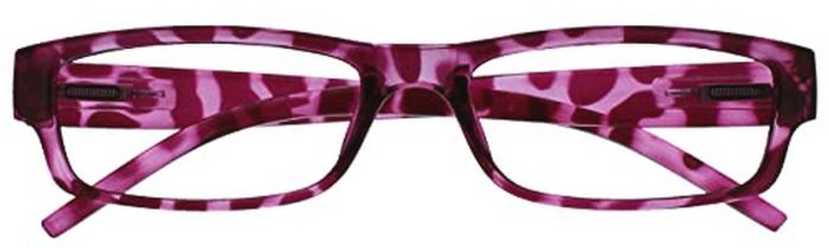 Unisex Leesbril met Sterkte +2.50 in Roze Schildpad