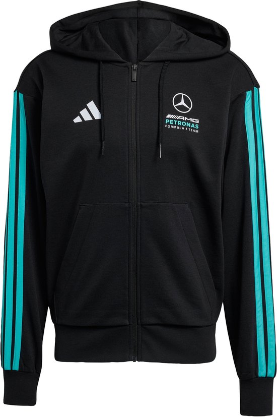Adidas Performance Mercedes - Amg Petronas Formula 1 Team Dna Hoodie Met Lange Ritssluiting - Heren - Zwart van Merkloos — afbeelding 3