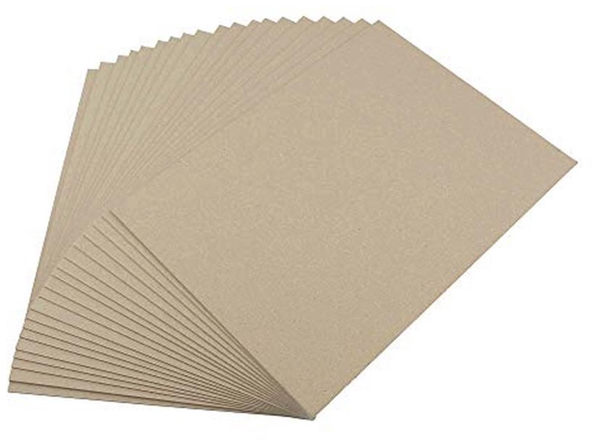 Grijze Kraft Board 1500micron 945gsm A5 formaat - 20 vellen
