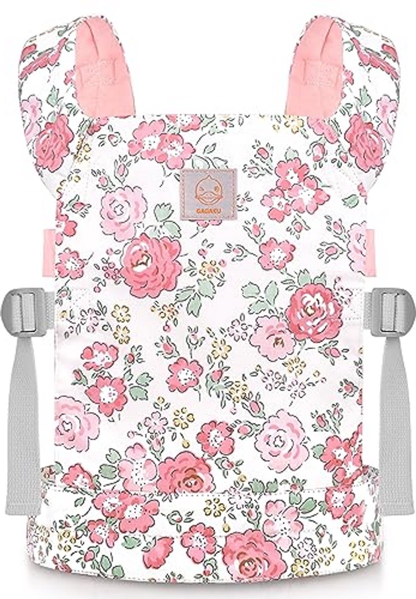 Draagdoek voor Poppen - 100% Katoen - Roze Pioenroos - Perfect voor Kinderen