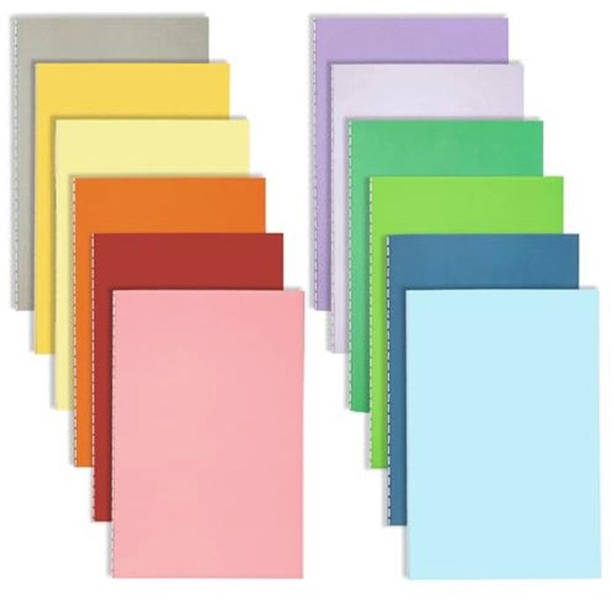 Klein Notitieblok - 12 Stuks Gelinieerde Mini Notitieboeken in 12 Kleuren