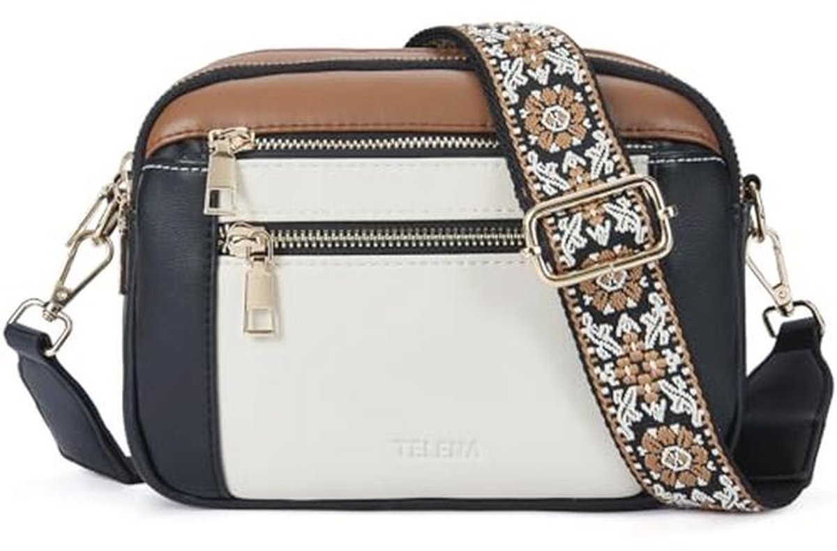 Dames Schoudertas van PU-leer - Crossbody en Kleine Tas met 2 Riemen