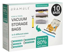 Premium Vacuum Bags with Pump - Space Saving Compression Solution for Storage and Travel