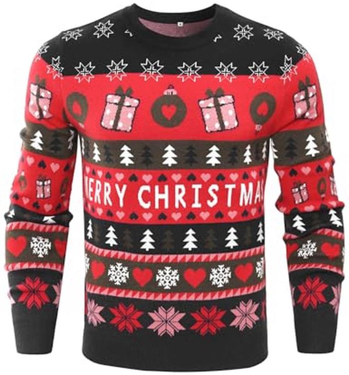 Kersttrui voor het hele gezin - Merry Christmas lelijke trui met ronde hals voor mannen en vrouwen S-XXL