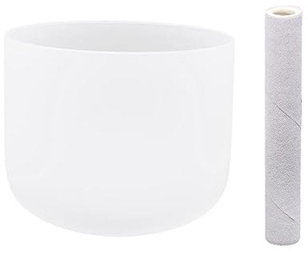 Kwartskristal klankschaal 20 cm - Chakra kom voor meditatie, gebed en stressvermindering