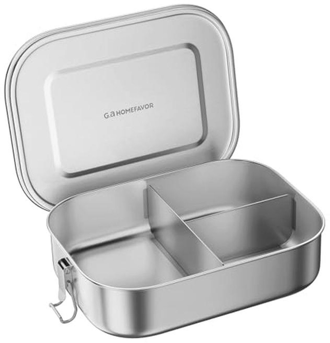 Stainless Steel Bento Lunchbox 1400ml met 3 Compartimenten