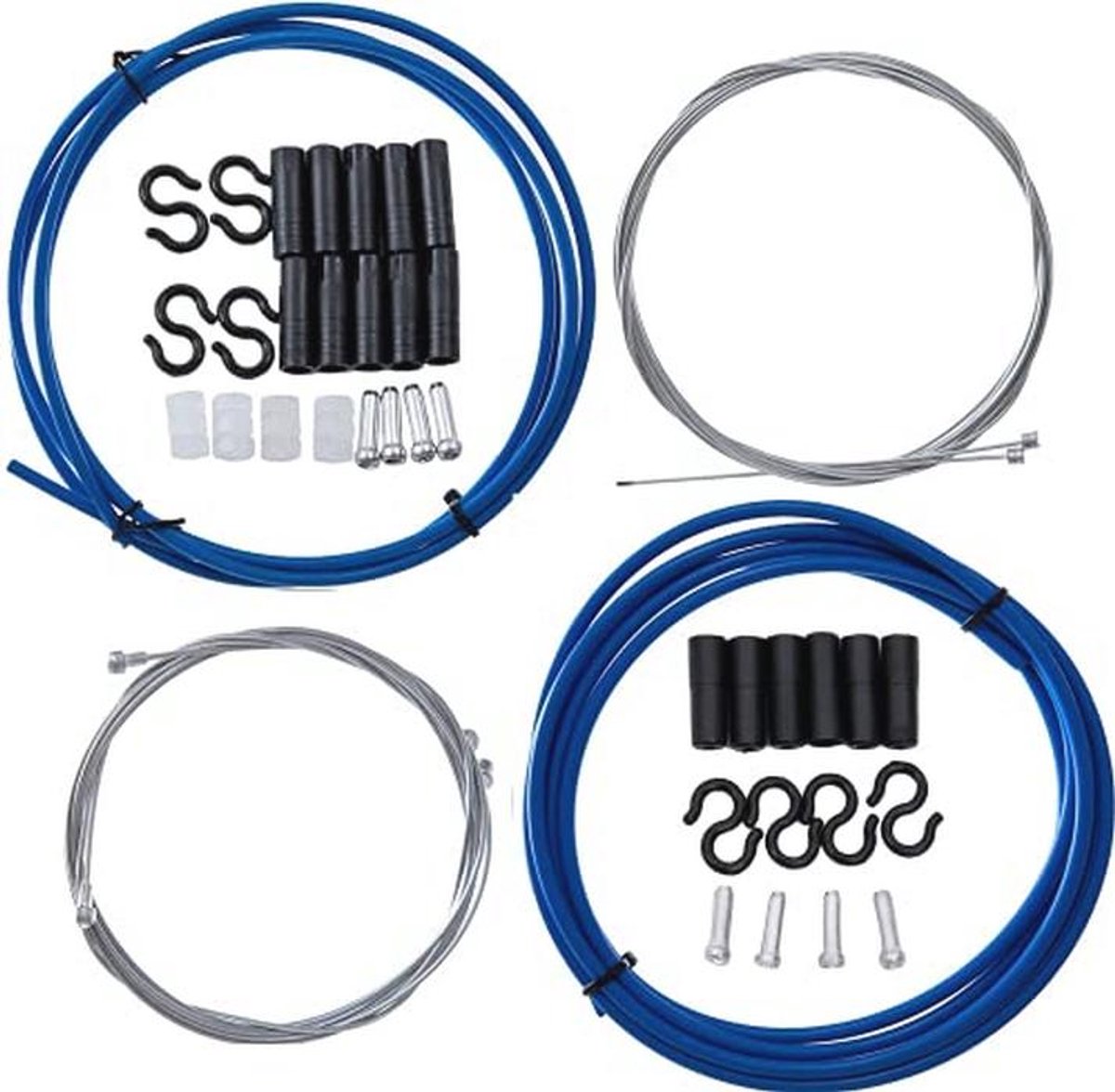 Universele 2-in-1 rem- en schakelkabelset voor MTB en straat - 4 mm/5 mm, waterdicht IPX4, versterkt staal, 3000 cycli
