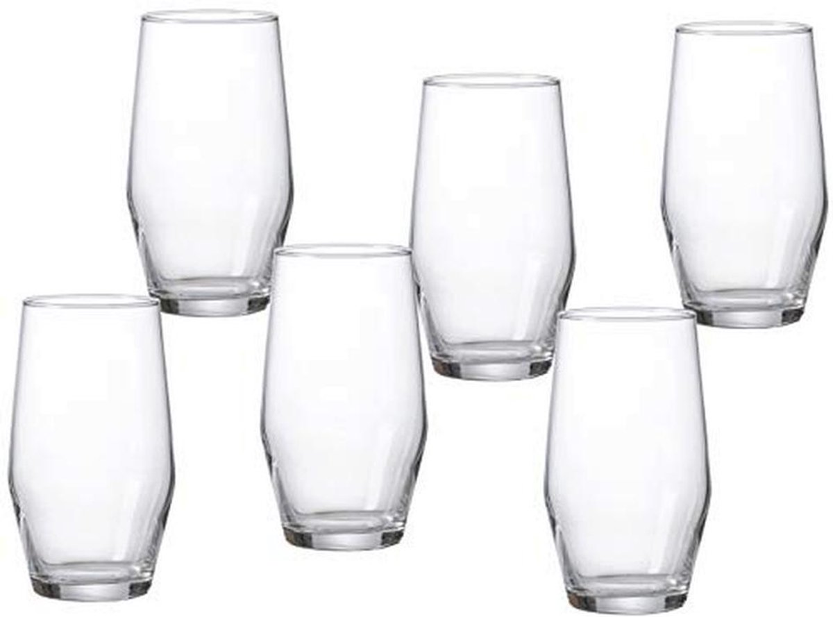 Longdrinkglazenset Salsa - 6-delige set van 480 ml, glazen voor elk drankje