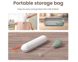 Elektrische Melkopschuimer Handheld USB Oplaadbaar - Draagbare Koffieschuimer voor Thuis en Reizen