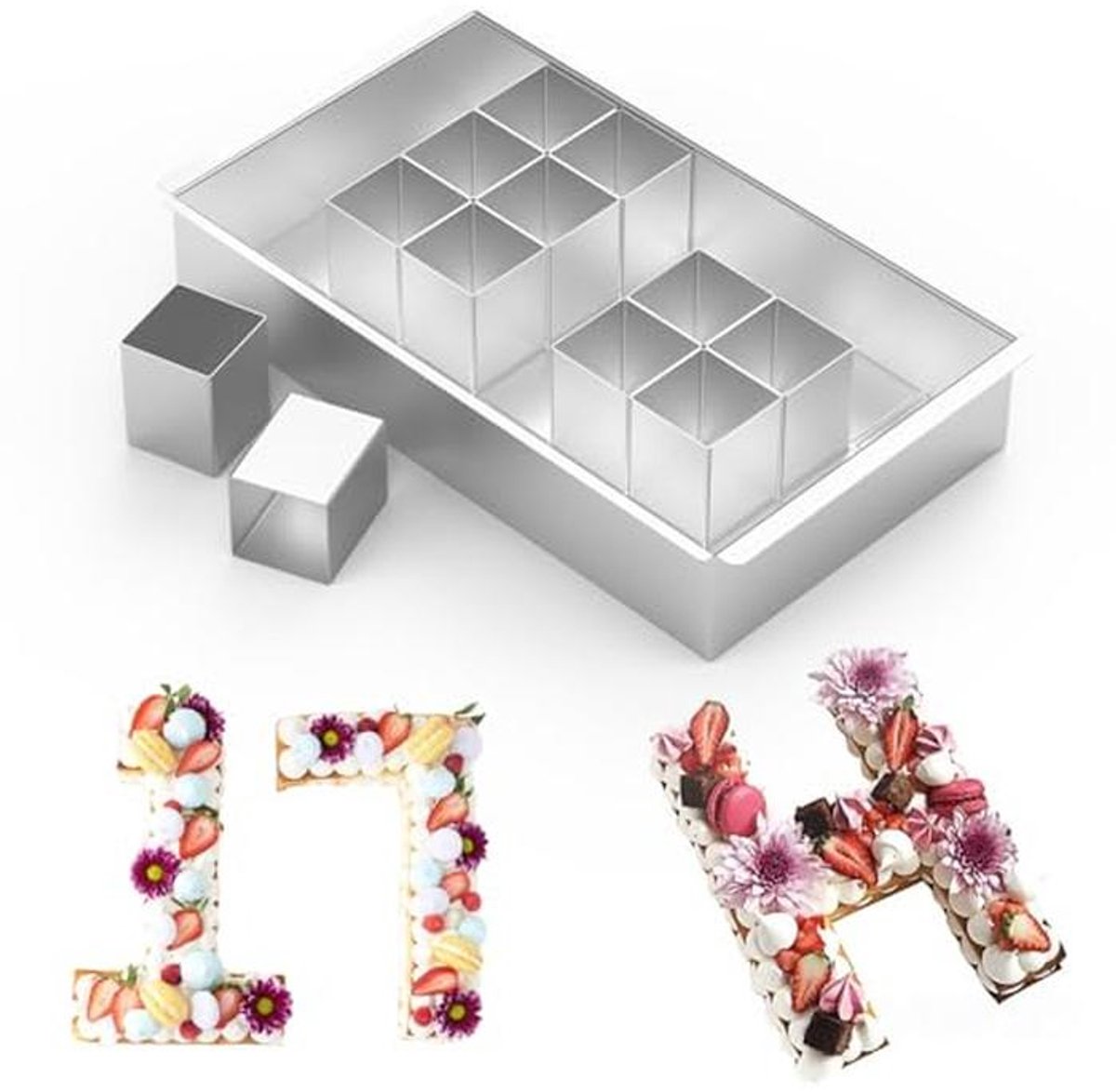 Aluminium Bakvorm Met Cijfers Voor Verjaardagstaarten - 31,7 x 18 x 5,5 cm