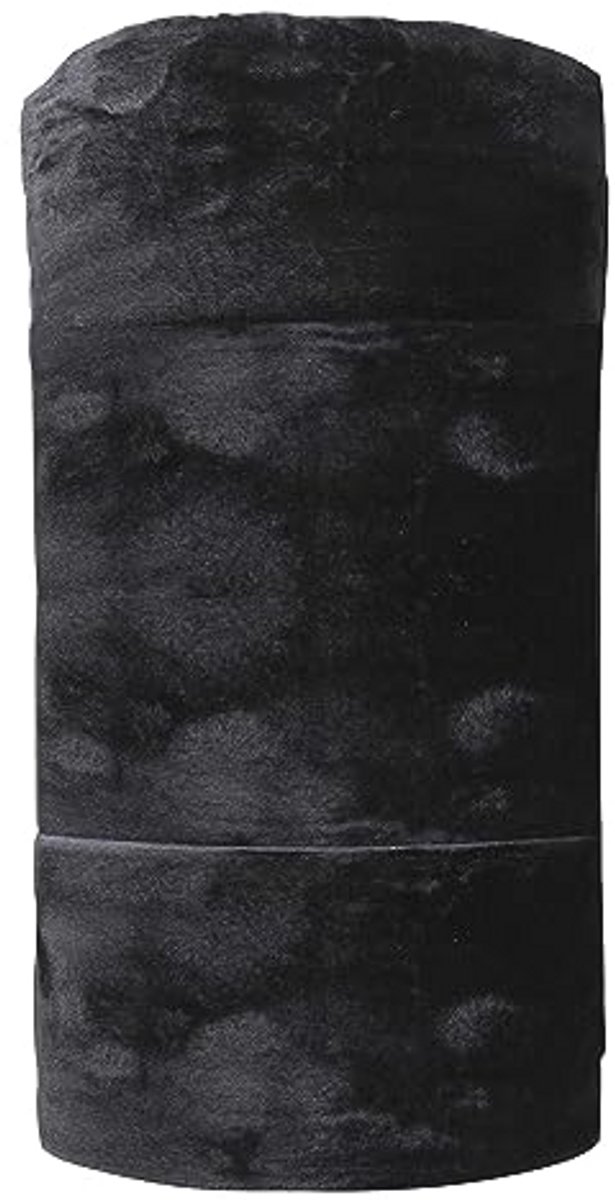 Zachte Fluwelen Knuffeldeken - Extra Grote Slaapbank Deken Raschel Plaid - 150 x 200 cm - Zwart