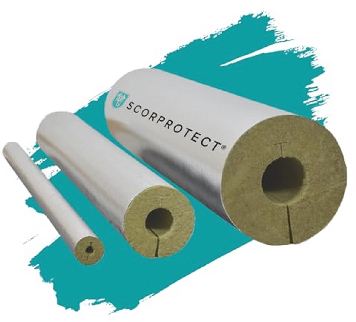 Aluminium Buisschaal voor Steenwol Isolatie - 0,040 W/MK (28 x 60 mm)