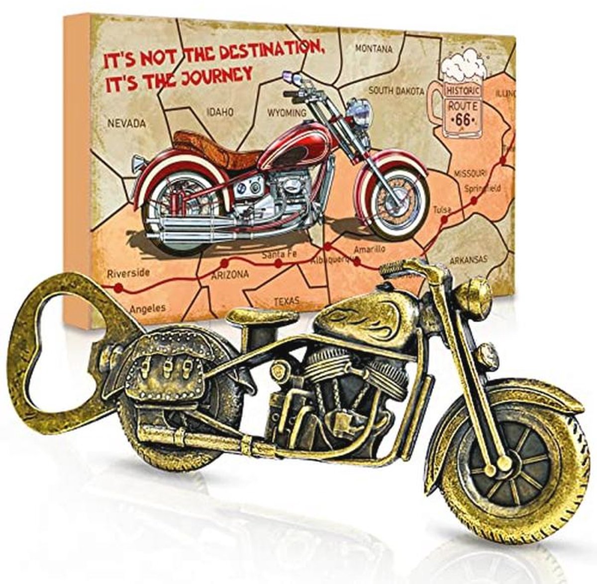 Gepersonaliseerde Flessenopener voor Motorfiets Enthousiastelingen - Grappige Cadeaus voor Mannen en Vrouwen