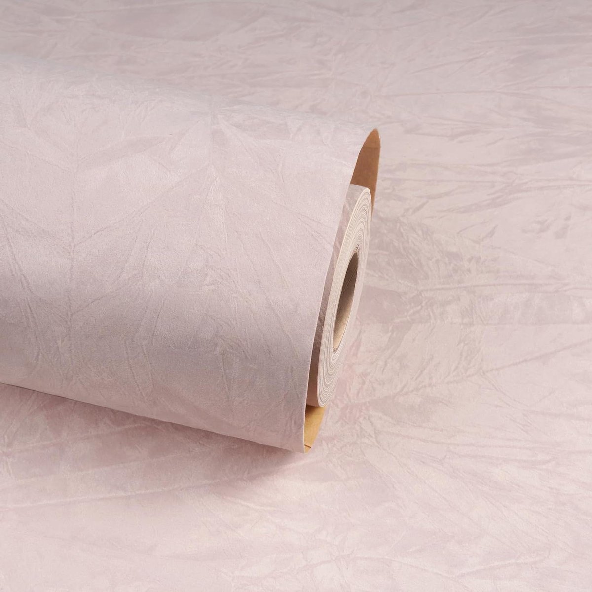 Provento - Fluweel Stof Gevlokt Behang Roze Zelfklevend 44.5cm×7m Decoratie Film Meubels Kinderen Woonkamer Slaapkamer Decoratie Dikker Vilt Optics voor ladekast