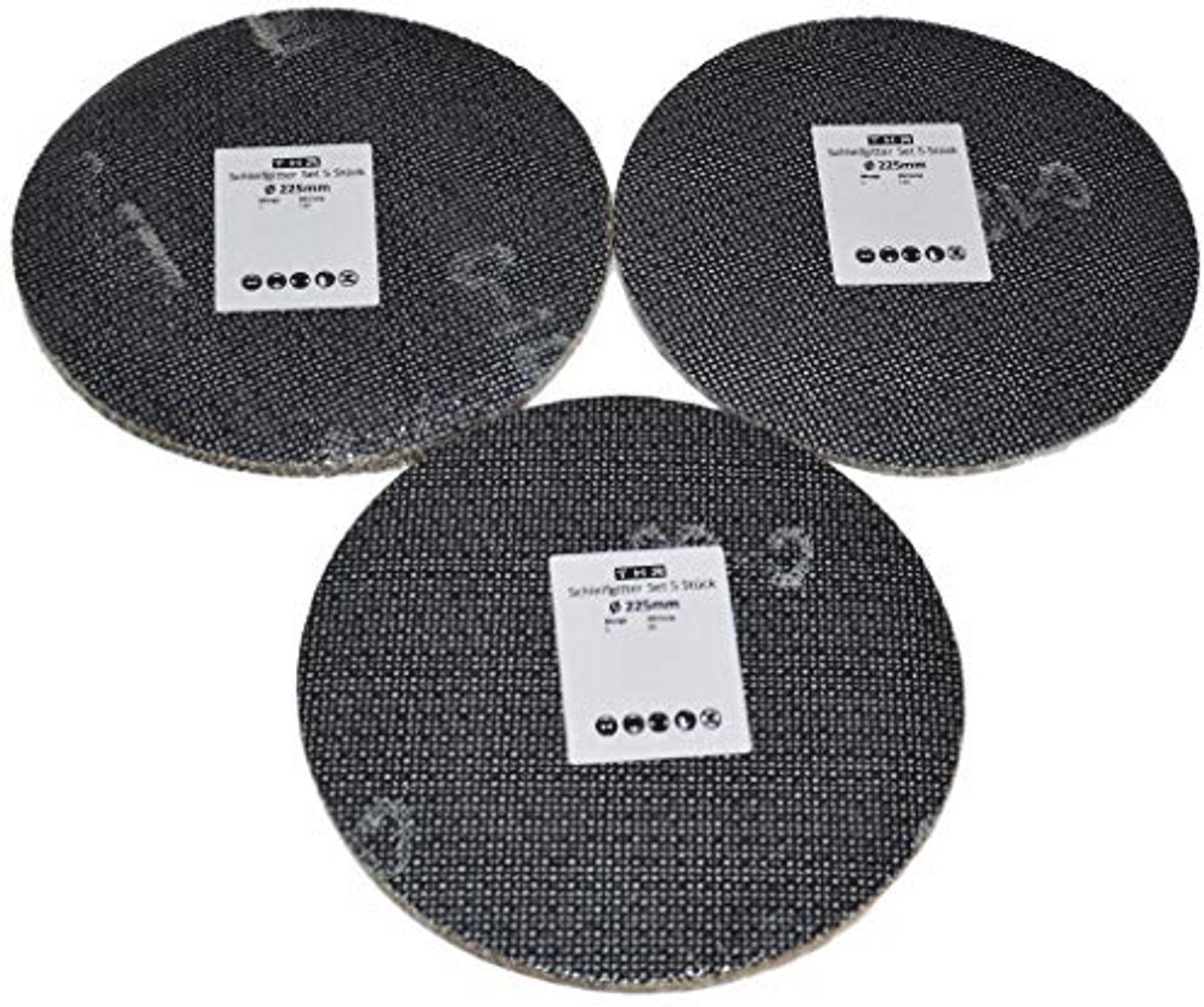Schuurrooster Ø 225 mm - Klittenband Schuurschijven Set van 15 - 80, 100, 120 - Perfect voor Plafondslijper