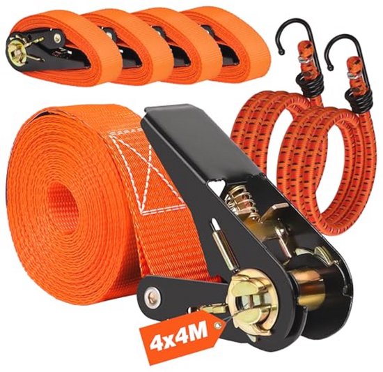 MasterLock 2 Spanbanden met S-haak en gesp, 2,5m