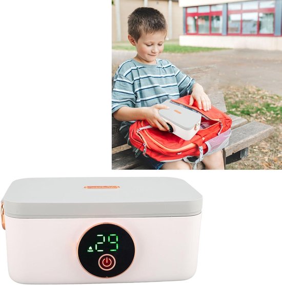 TTGoods - Draagbare Elektrische Voedselverwarmer Warmer voor Kantoor Auto Reizen - Oplaadbaar - USB Verwarming - 1L - Onderweg Dineren — afbeelding 5