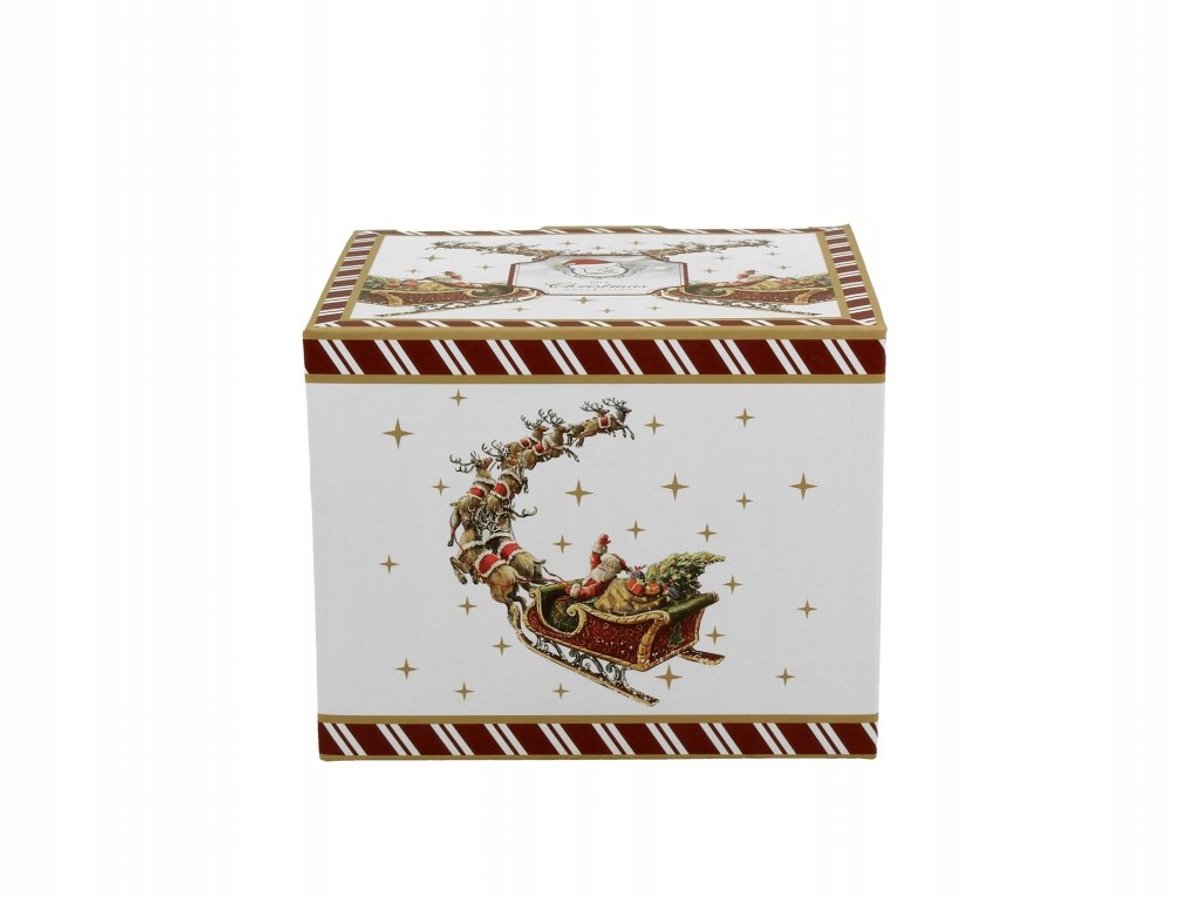 Duo Kerstman op Slee Mok - 430 ml Porselein