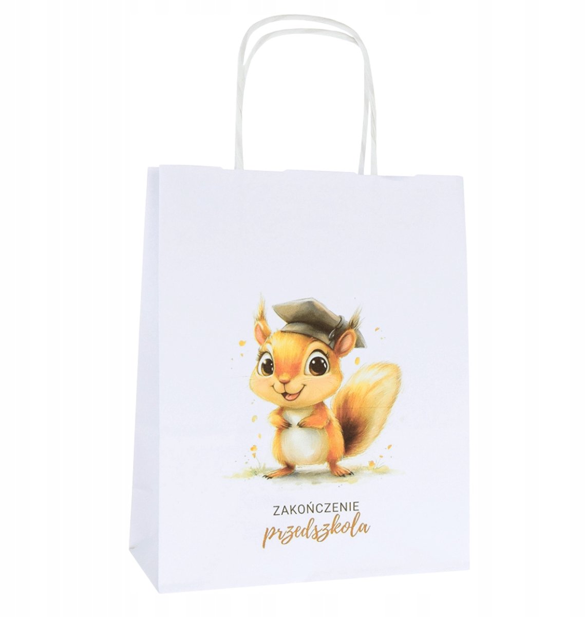 Cadeautas met Eekhoorn Print - Afscheid van de Kleuterschool - 18x8x22cm