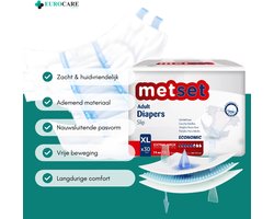 30 Stuks – Medcare Incontinentie Luiers Metset – Maat XL – 1750+ ml absorptie – Wegwerpluiers voor matige tot zware incontinentie – Comfortabel & huidvriendelijk – Dag & nacht bescherming