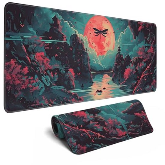 Gaming Musmatter Grote Psychedelische Gaming Muismat - 80 x 30 cm | bol