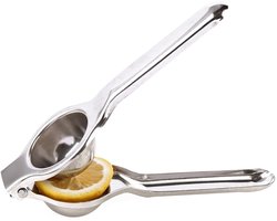 1 stuk - Citroenpers - Pers - Multifunctioneel - Sapcentrifuge - Handmatige citroenpers - Geschikt voor het persen van citroenen, sap maken in huis - 20*6,5*5 cm - Zilver