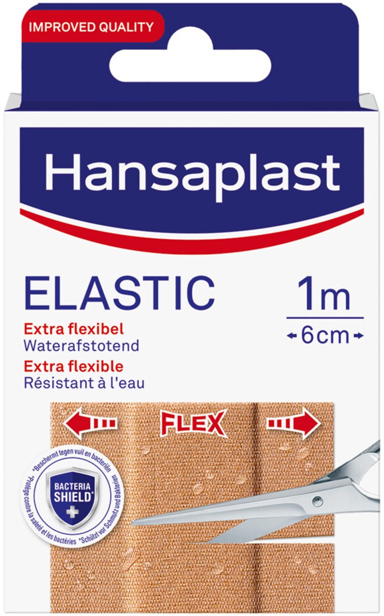 Hansaplast Elastic 1 m x 6 cm - 6 x - Voordeelverpakking