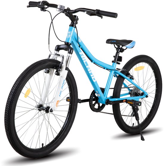 Hiland Climber 2.0 Tiener Forensen Stadsfiets - 24 inch - 7 versnellingen ​​- V-Brake - Blauw van Hiland — afbeelding 2