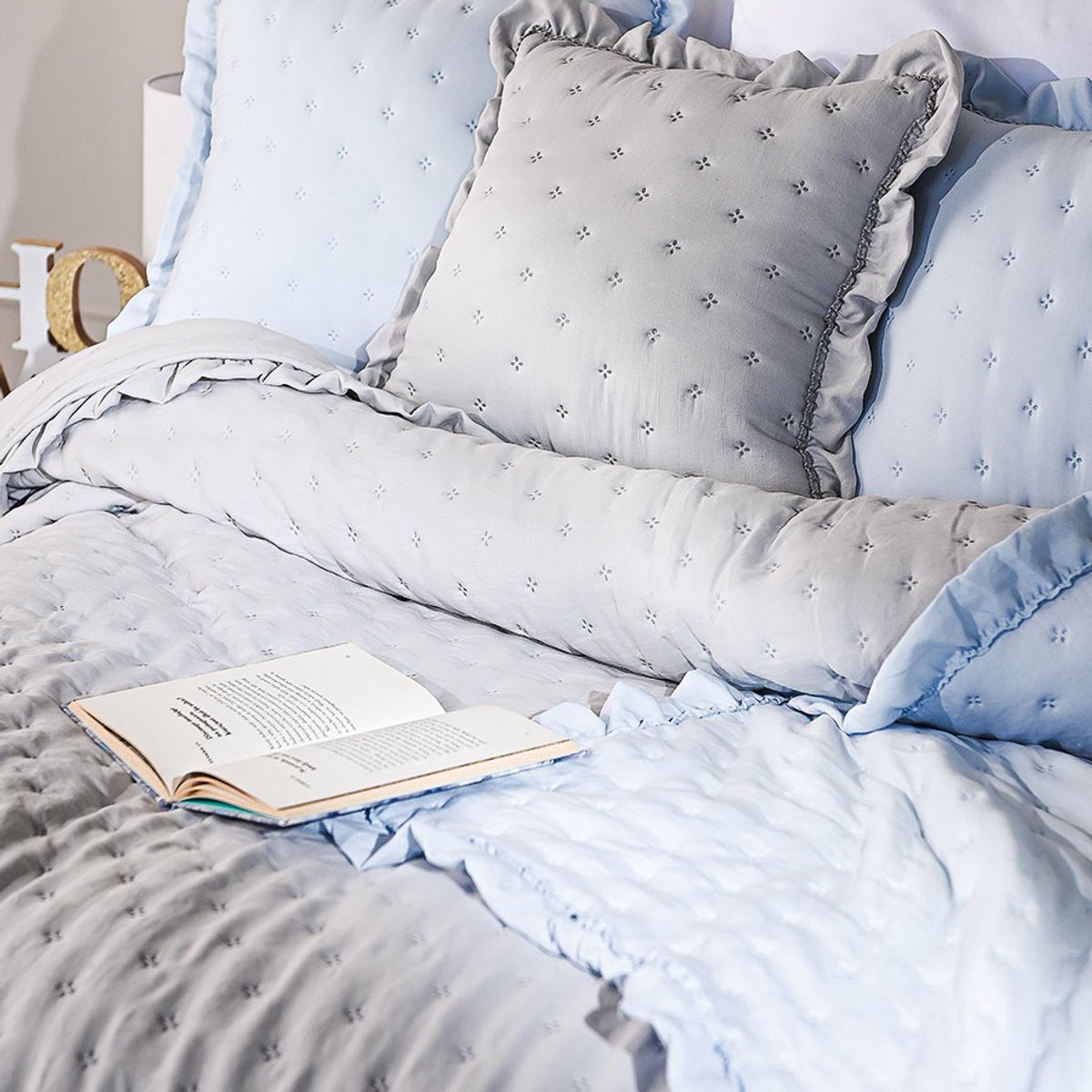 Grijze Plaid 220x240 cm - Decoratieve Sprei voor Bank en Bed