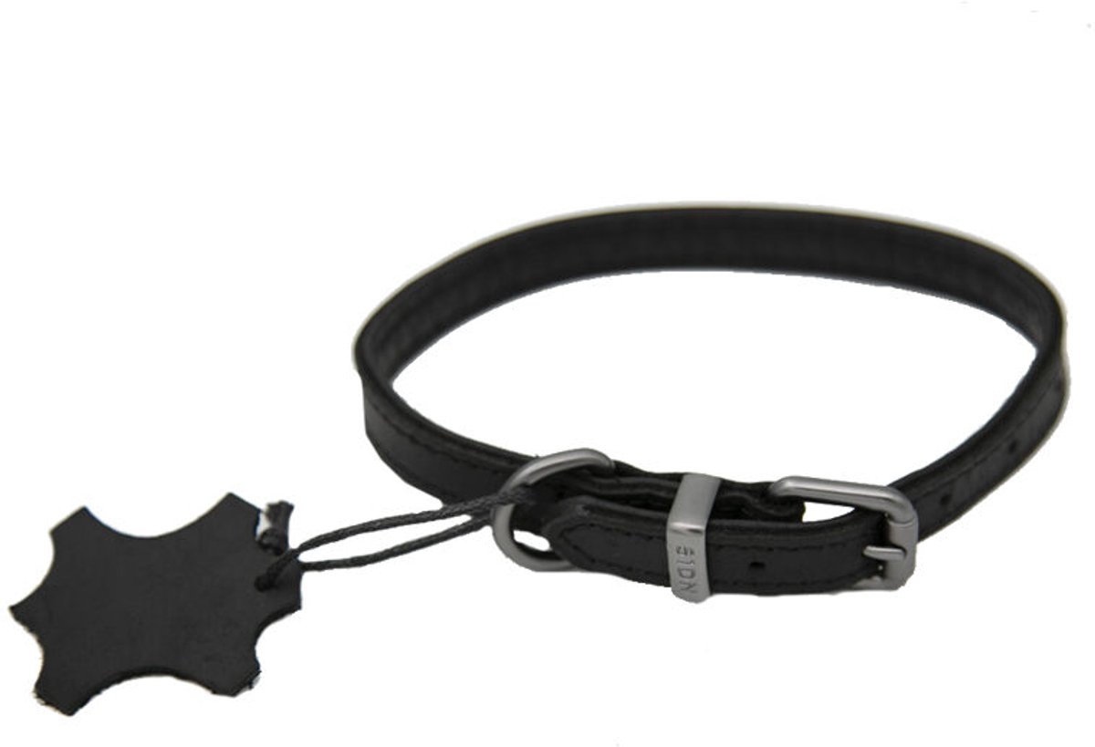 Kukura Luxe Lederen Hondenhalsband – 25mm x 60cm Cognac Bruin – Halsband voor Hond & Kat