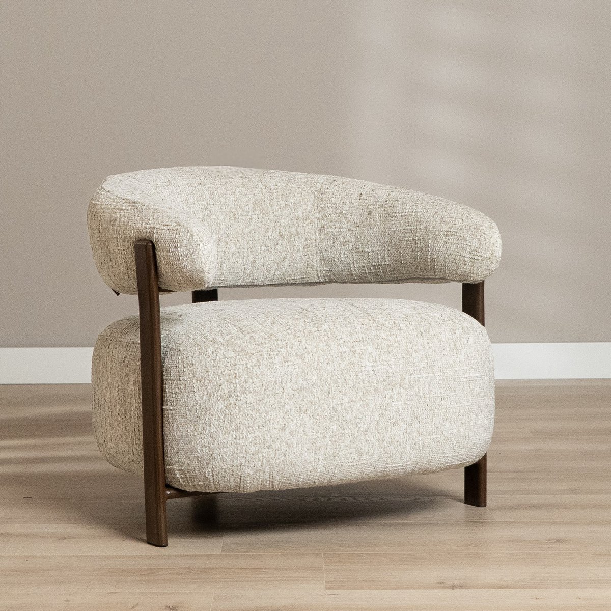 Bronx71® Fauteuil Grace chenille taupe