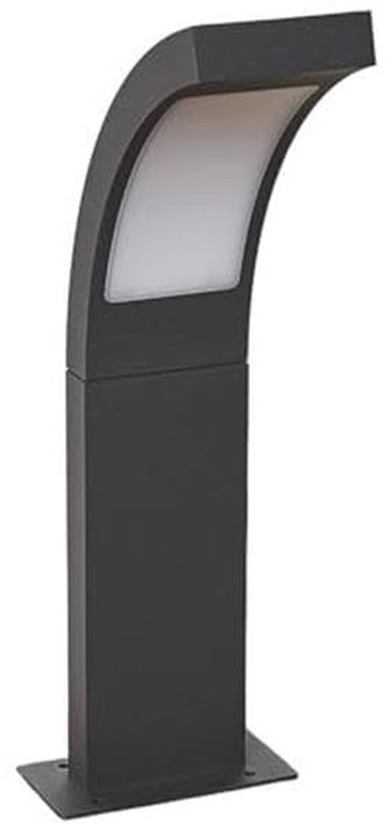 Moderne LED Sokkellamp voor Buiten - Aluminium in Zwart met Energiezuinige Verlichting