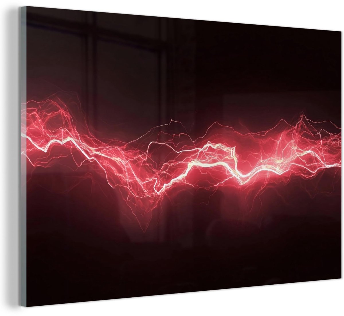 Unyqoos Moderne wanddecoratie met energievol ontwerp voor woonkamer en slaapkamer Rood