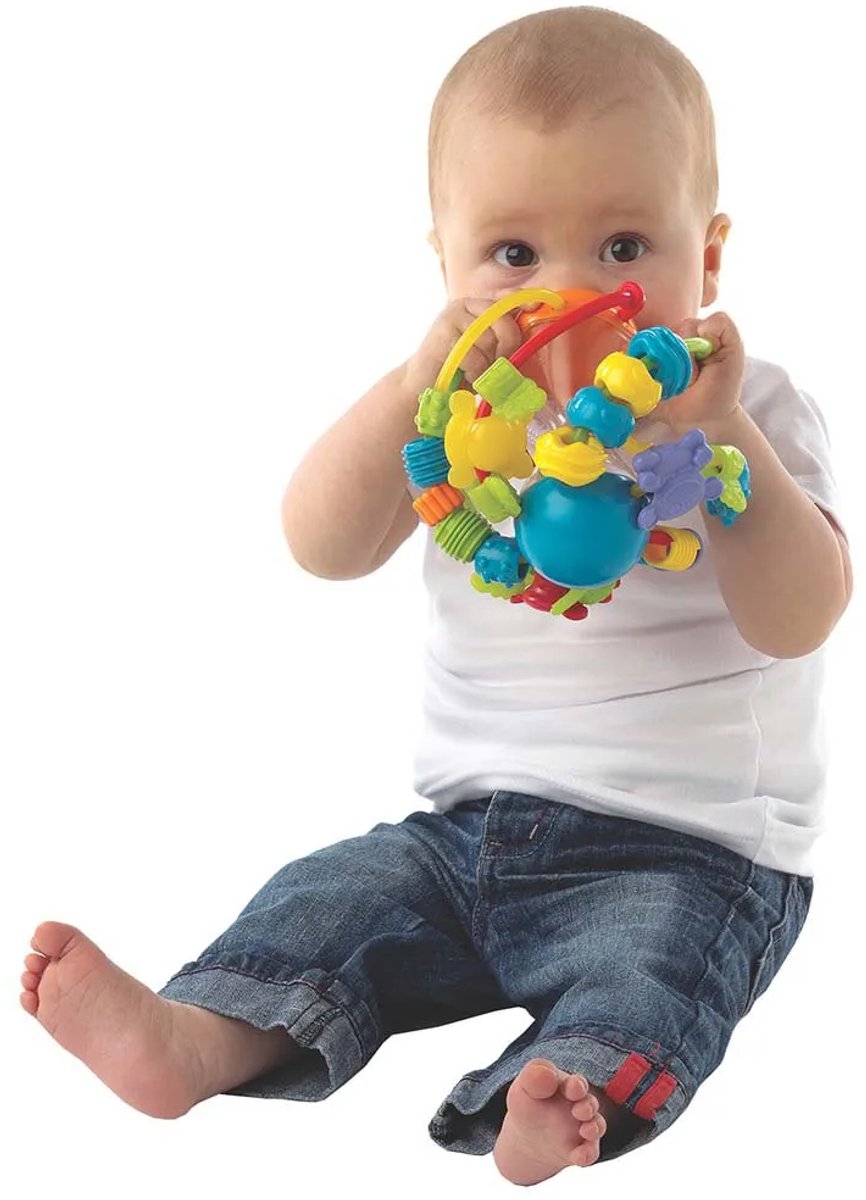 Playgro- Spelen en leren bal - Baby bal - Baby Speelgoed - Educatief baby speelgoed - Speelgoed Baby - Activity centre - Rammelaar - Activiteiten speelgoed - Cadeau - stimuleert ontwikkeling — afbeelding 15