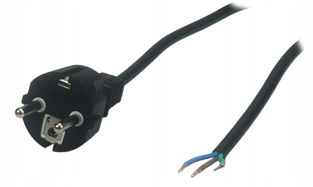 Universele 1.8m AC Stroomkabel EU Stekker met Open Einden - 3x0.75mm2