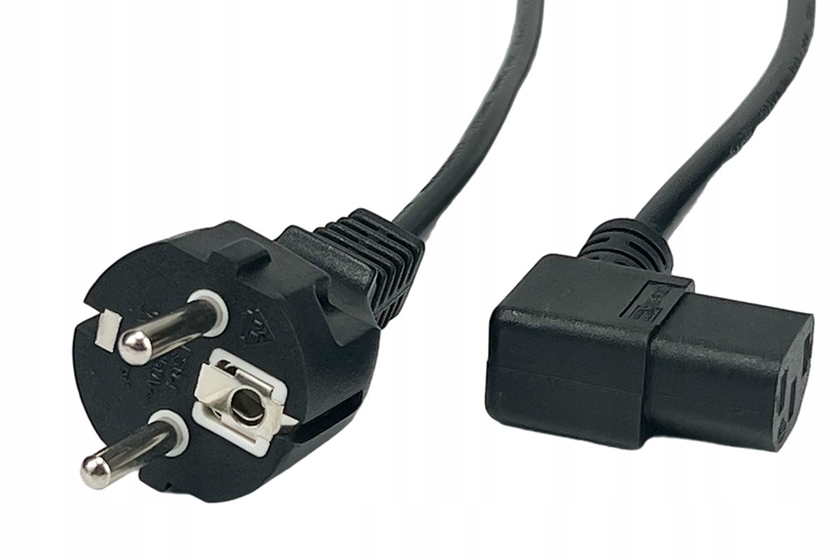 Voedingskabel C13 5m CEE7/7 10A H05VV-F Zwart