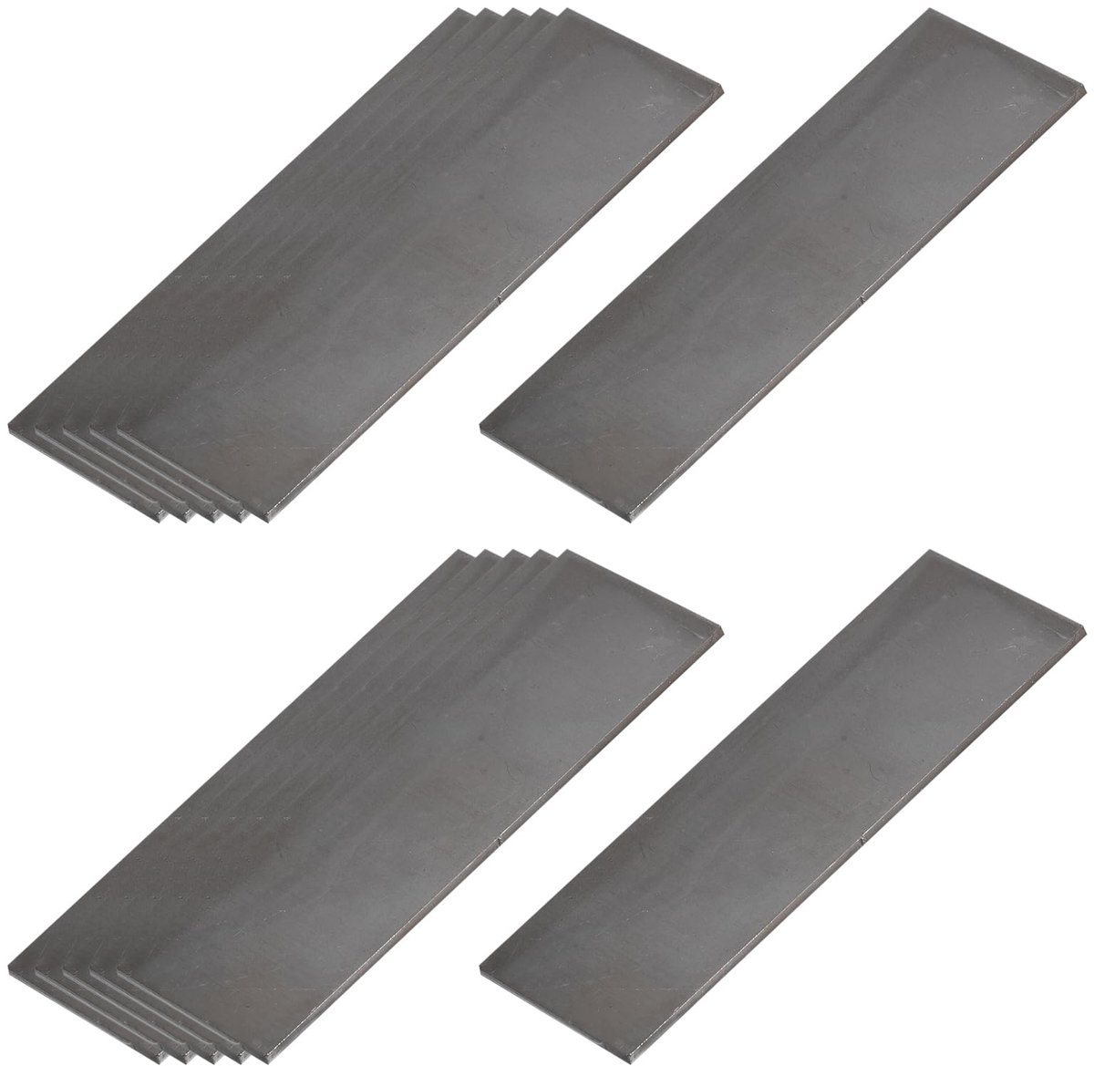 Lasplaat (15 x 5 cm), 24 stuks, lassen van zacht staal, 11 gauge - voor beginners met MIG TIG ARC gasstaaf, doe-het-zelf lassen, metaaltraining solderen, zwart