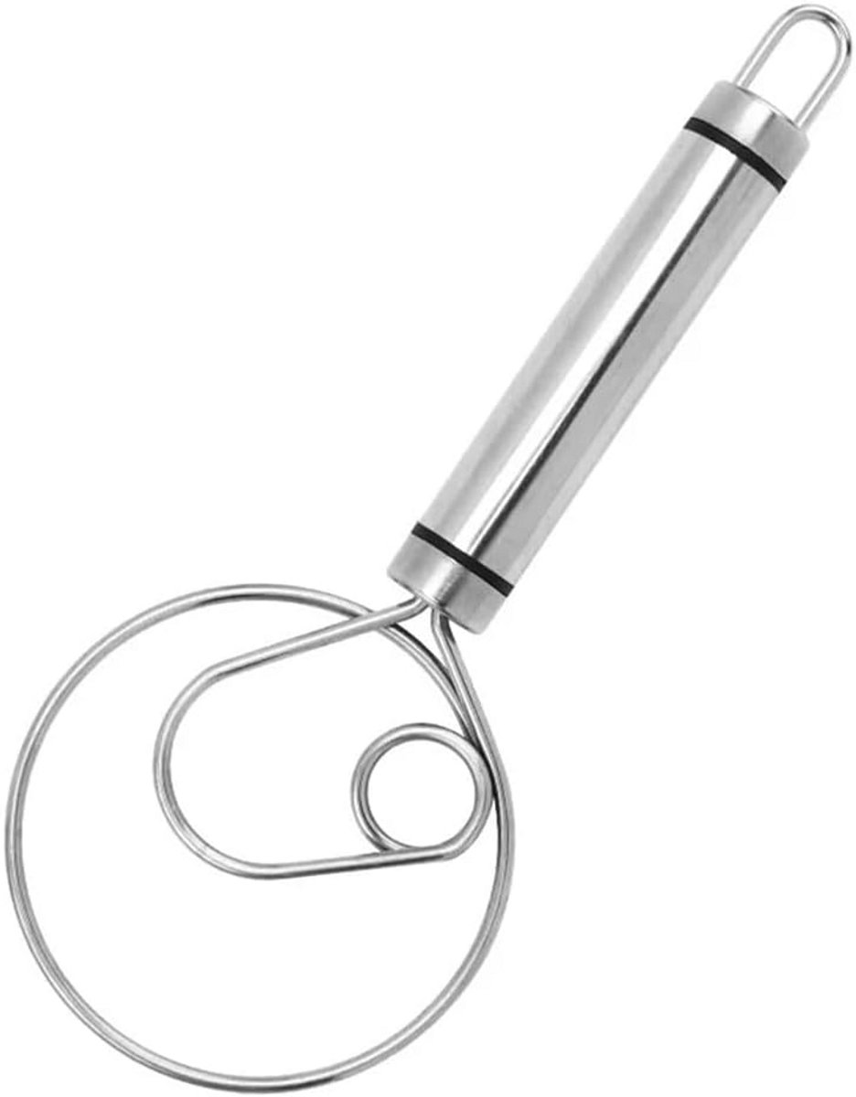 Deeggarde Roestvrijstaal Hollandse Stijl Handmixer voor Brooddeeg en Pizza
