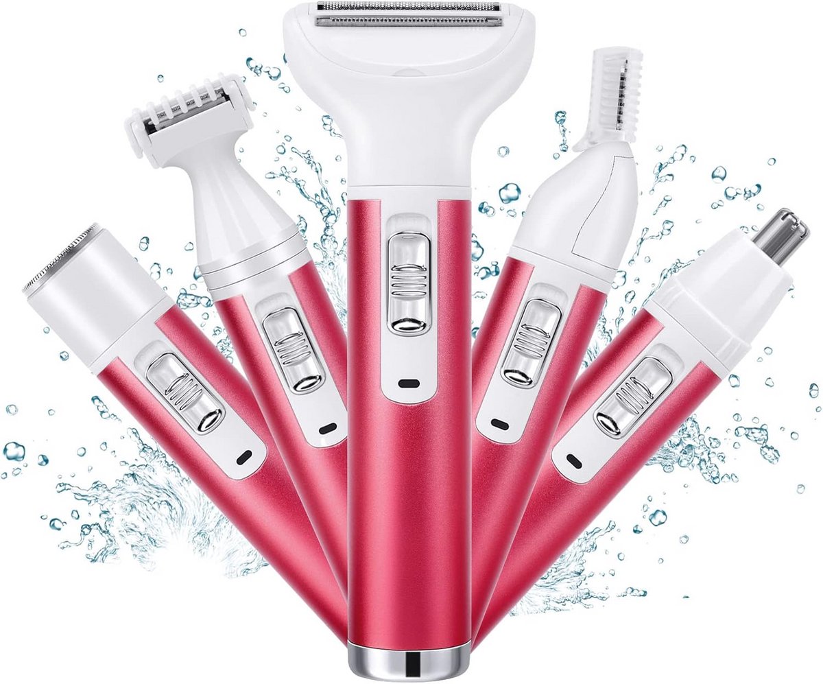 Elektrisch Ontharingsapparaat voor Dames - 5-in-1 Set voor Lichaam, Gezicht en Gevoelige Zones