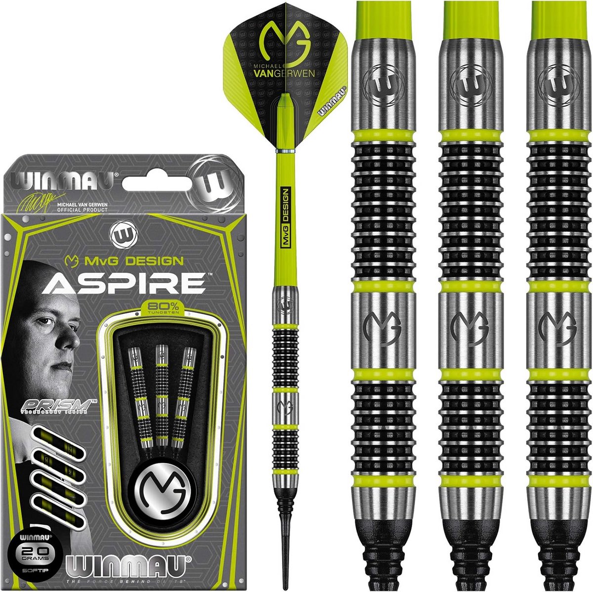 Softip Darts Set 20g - Professioneel Kunststof Dartpijlen Set met Prism Flights en Nylon Assen