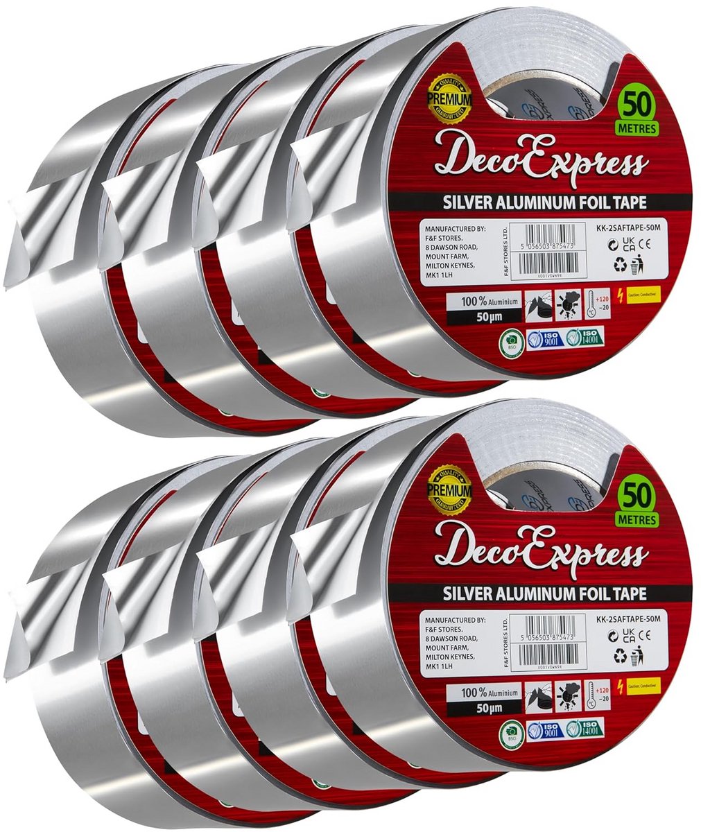 Sterke Aluminium Tape Hoge Temperatuur Zelfklevend Waterdicht voor Isolatie en Reparatie