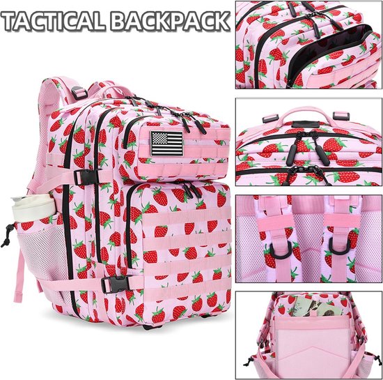 Huntvp 20 l militaire rugzak, tactisch, multifunctioneel, voor buiten, multifunctionele rugzak, systeem voor wandelen, trekking, fietsen, fitness