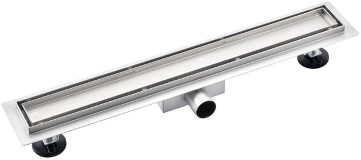 FugaFlow Eccelente Anta douchegoot 120cm - met tegelrooster - met vloerflens - RVS