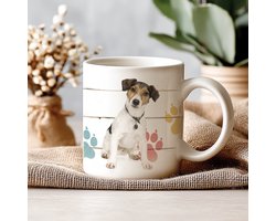 Mok - 330 ML - Hond - Jack Russel - Koffiemok - Theemok - Thee of Koffie - Koffiebeker - Koffietas Geschenk Cadeau