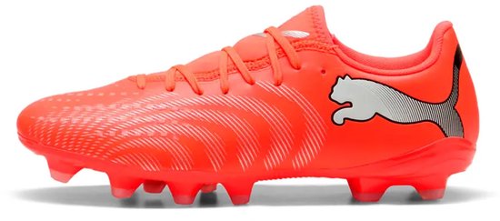 PUMA FUTURE 9 PLAY FG/AG Chaussures de Sport Unisexes - Glowing Red-PUMA White-PUMA Black-PUMA Silver