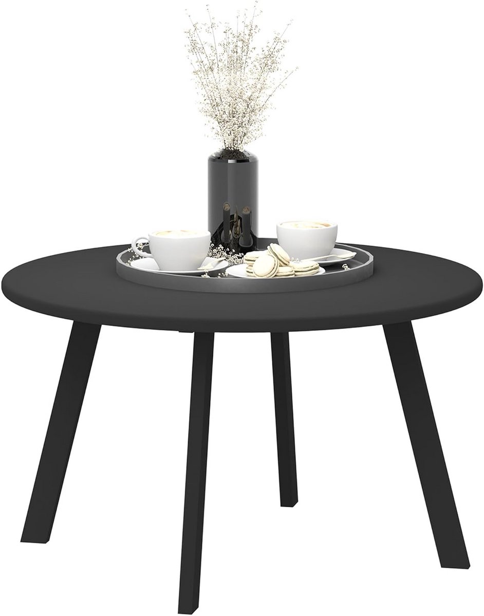 Ronde Metalen Bijzettafel voor Balkon en Tuin - Ø70cm - Weerbestendige Koffie- of Terrastafel