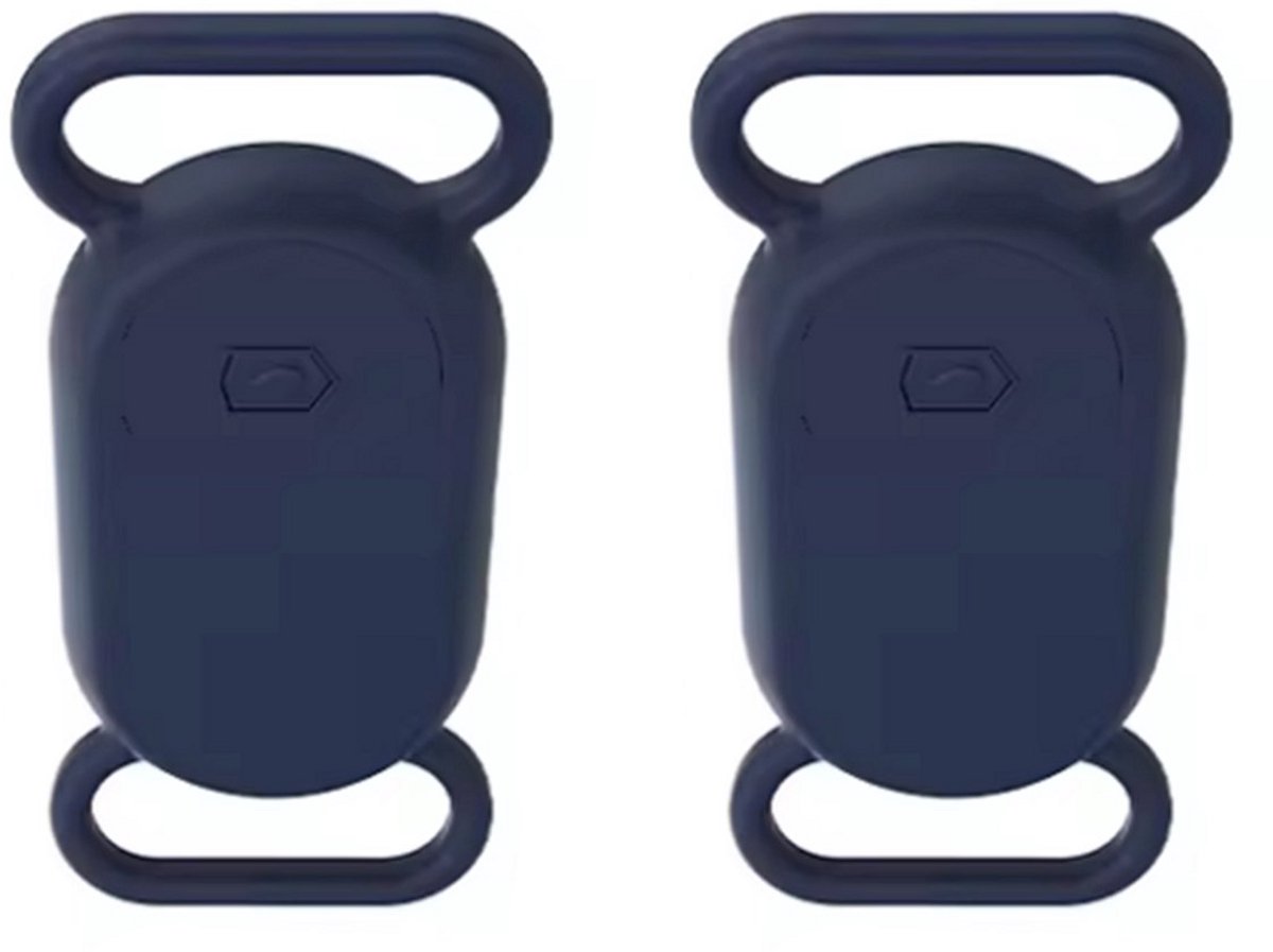 Siliconen hoesje geschikt voor Samsung Galaxy SmartTag 2 - Siliconen - Blauw - Trackerhouder voor halsband - Tag hoesje - CHPN